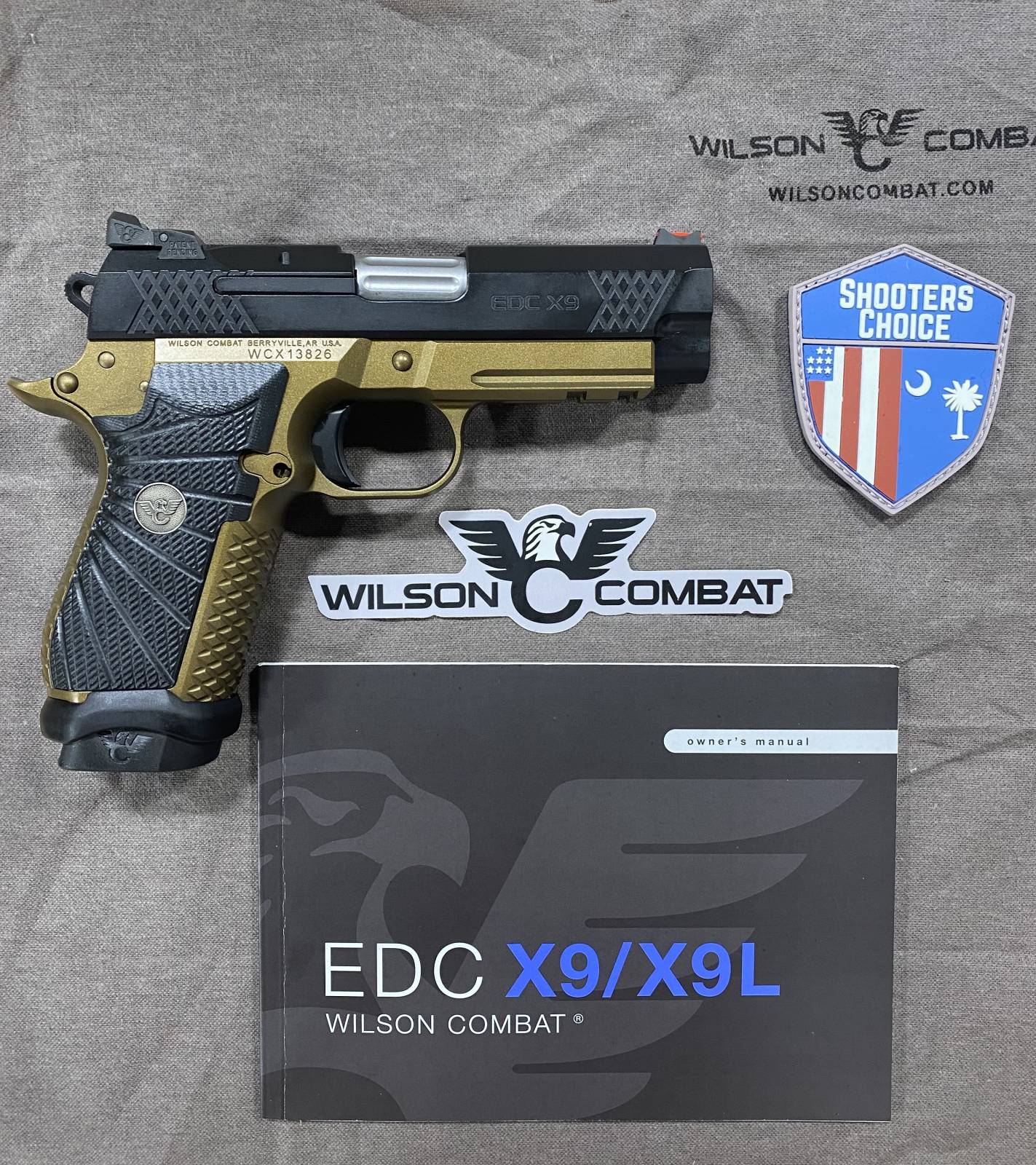 Wilson Combat EDC X9 9mm Burnt Bronze Frame, Black Slide, Lightrail 18