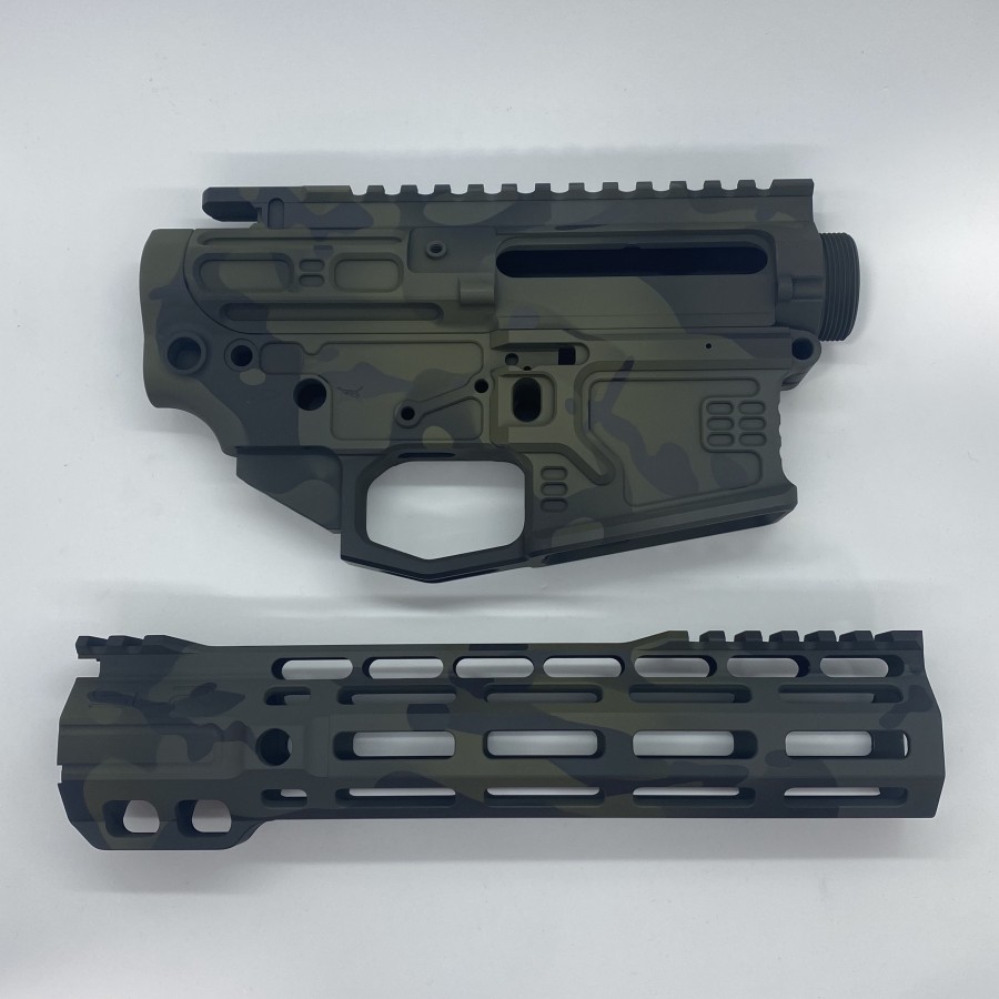 SLR Rifleworks Black Geocam Cerakote Upper/ Ambi Lower Builder Set w/ 9 ...