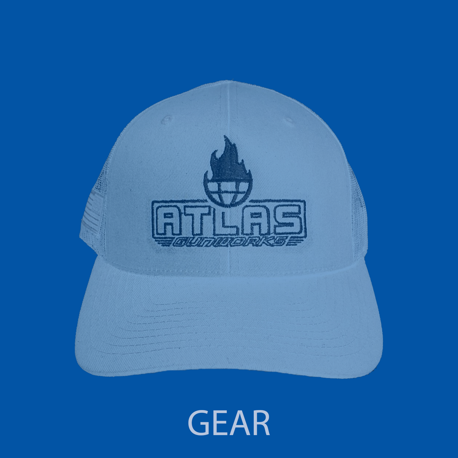 Atlas Gunworks hat, image links to our Atlas Gunworks gear page.