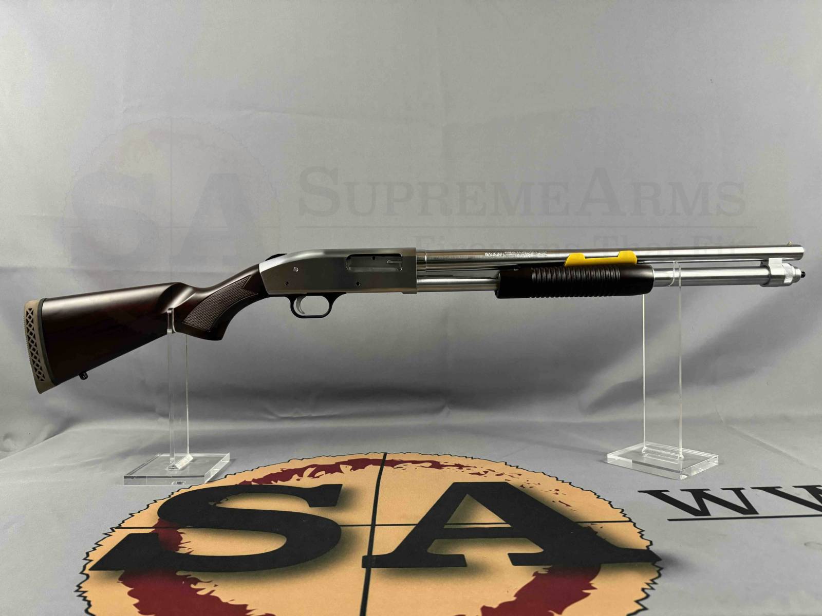 sa..  Mossberg 590 Security 12 Gauge Walnut Chrome | SUPREME ARMS