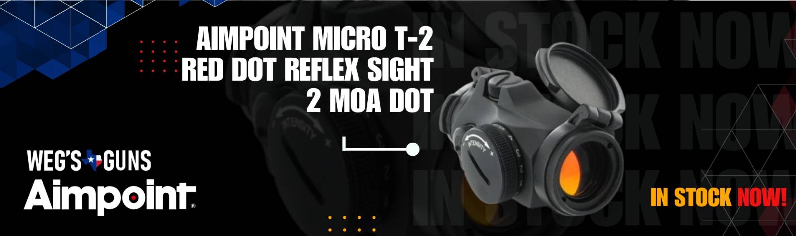 3Aimpoint Micro T-2 Red Dot Reflex Sight 2 MOA Dot