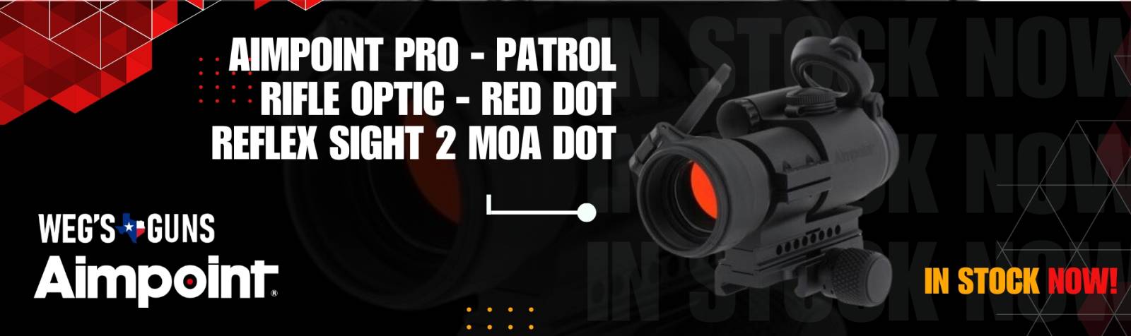 4Aimpoint PRO - Patrol Rifle Optic - Red Dot Reflex Sight 2 MOA Dot