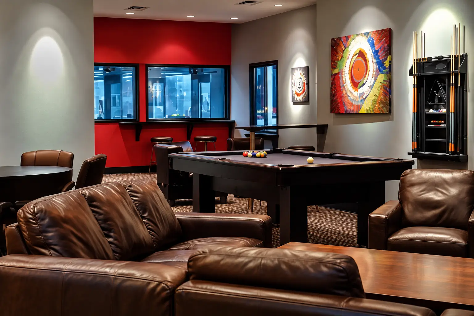 Patriot Gun Club lounge at Point Blank Range