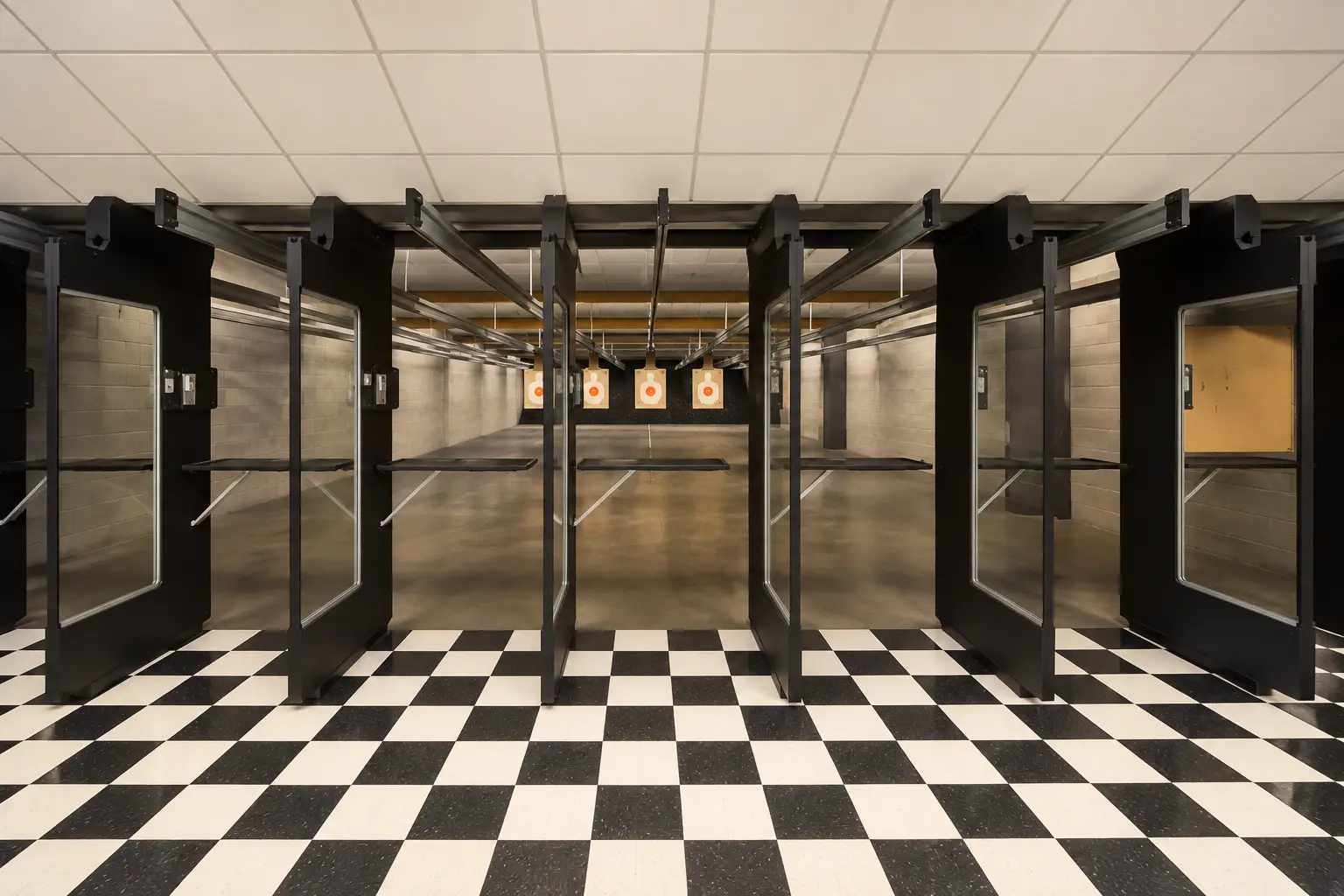 AI-enhanced view of the shooting lanes at Point Blank Range
