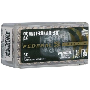 Federal PD22WMR1 Premium Personal Defense Punch 22 Wmr 45 GR JHP 50 Rd ...
