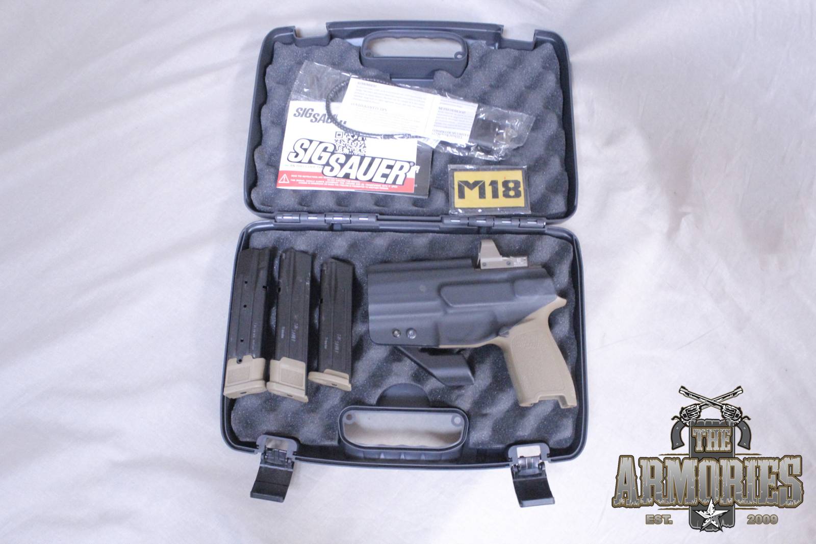 Sig Sauer P320 M18 9mm Coyote Tan w/ Optic Preowned .-img-0