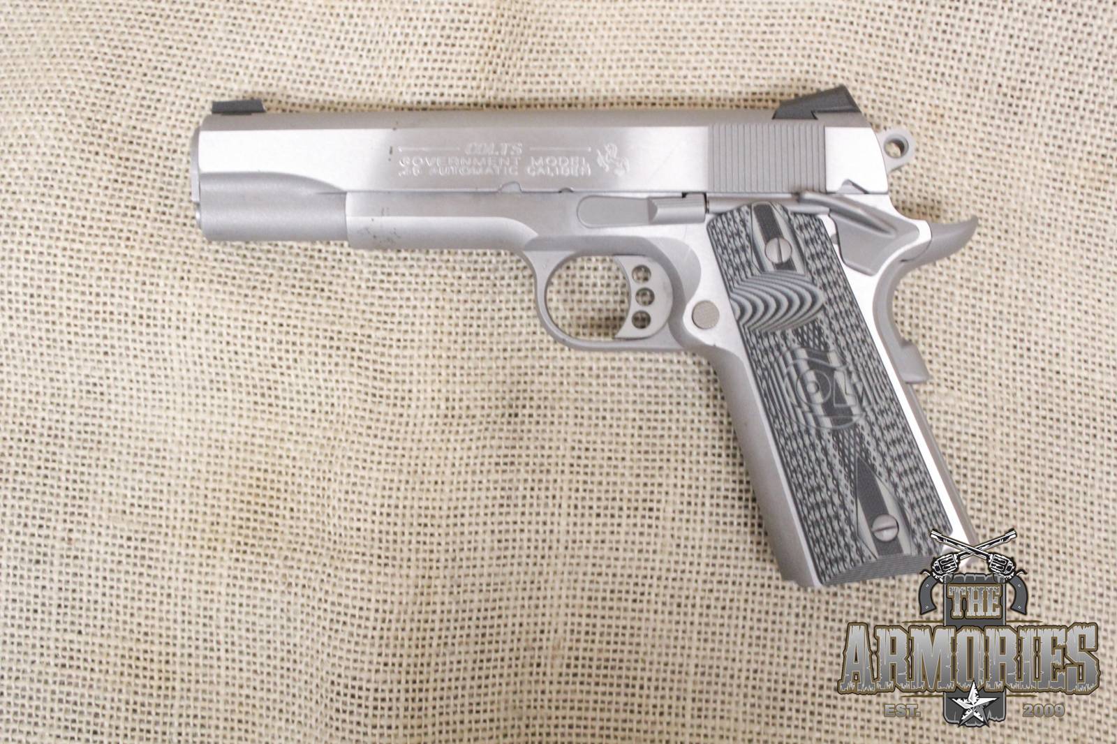 Colt Custom Shop 1911 .45 ACP Stainless 1 of 100 w/ 5 Mags Preowned ..-img-1