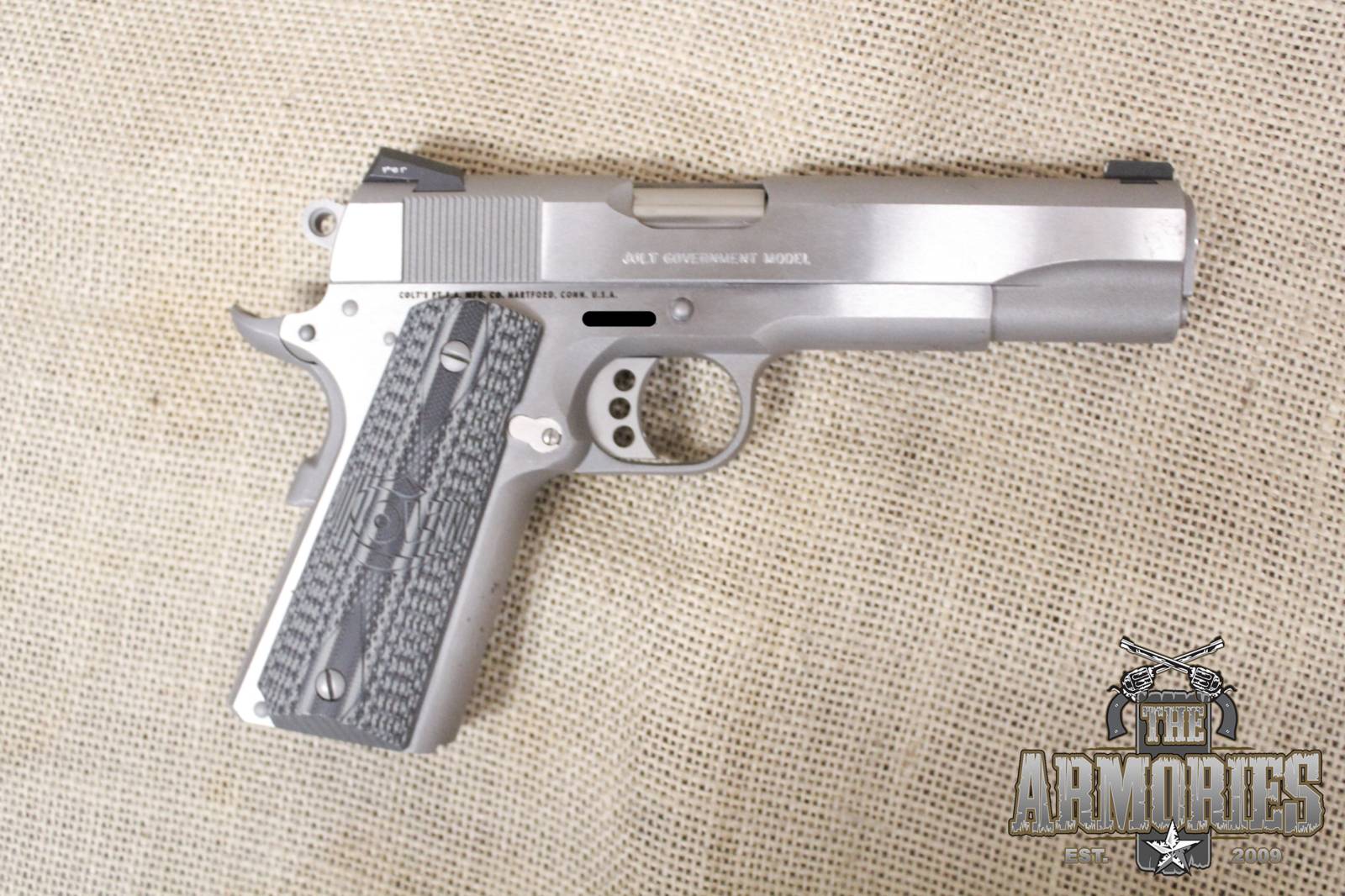 Colt Custom Shop 1911 .45 ACP Stainless 1 of 100 w/ 5 Mags Preowned ..-img-2